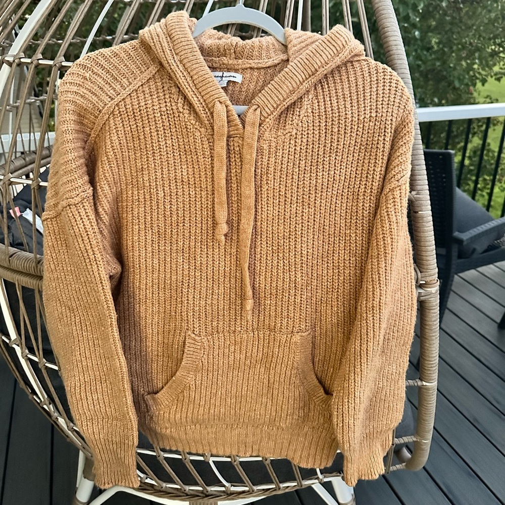 American eagle knit sweater hoodie